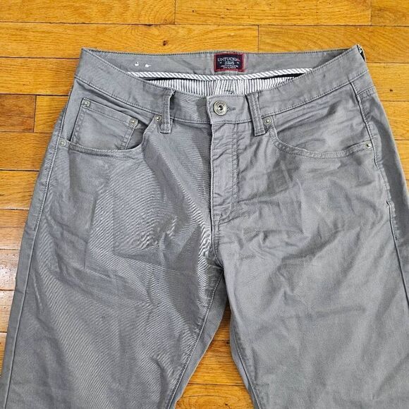 Untuckit Mens Gray 5 Pocket Chino Trousers Pants 32x32 - Picture 2 of 7